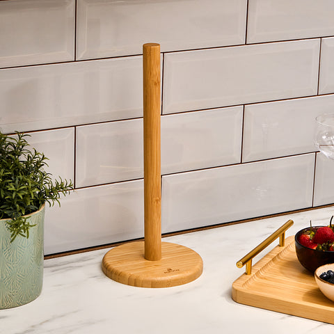 Karaca Towelbam Paper Towel Holder, Wood