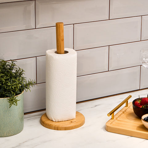 Karaca Towelbam Paper Towel Holder, Wood
