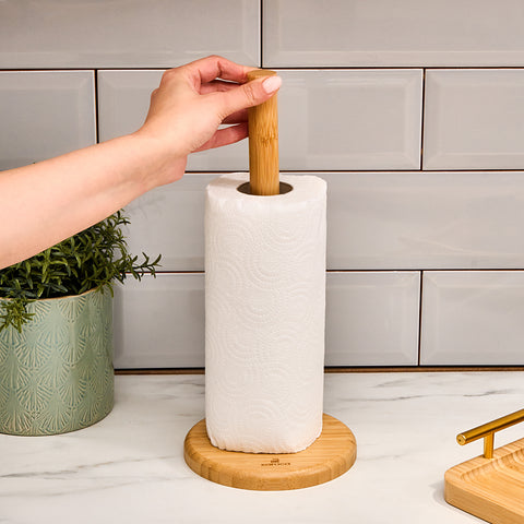 Karaca Towelbam Paper Towel Holder, Wood