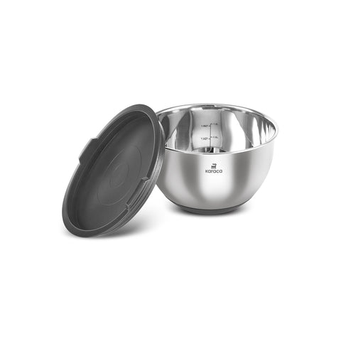 Karaca Blendbox 3-Piece Mixing and Storage Container, Inox