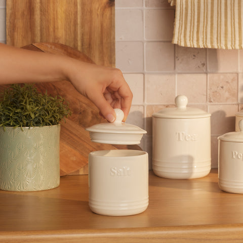 Karaca Ceraflavour 5 Piece Porcelain Storage Jar, White