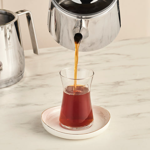 Karaca Steelina Stainless Steel Teapot Set, XL, Inox