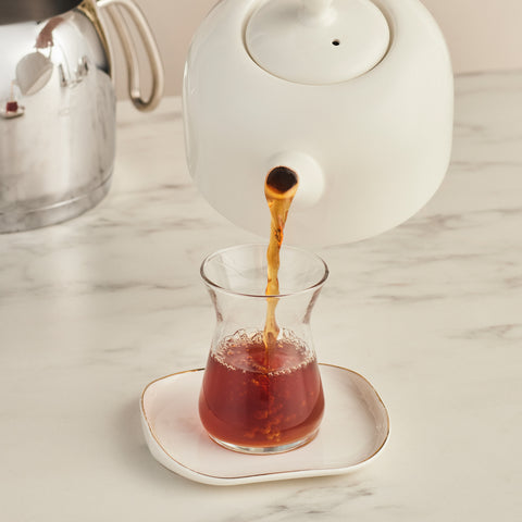 Karaca Pocelinox Porcelain & Stainless Steel Teapot Set, XL, Silver