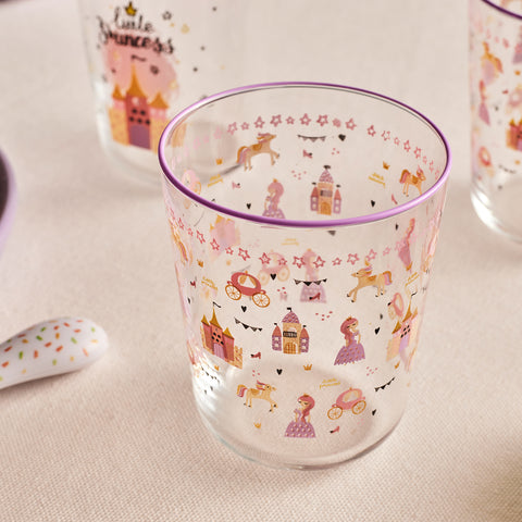 Karaca Kids 3-Piece Tumbler Glass Set, 315ml, Girl, Pink