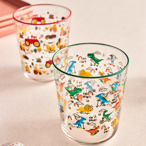 Karaca Kids 3-Piece Tumbler Glass Set, 315ml, Boy, Pink