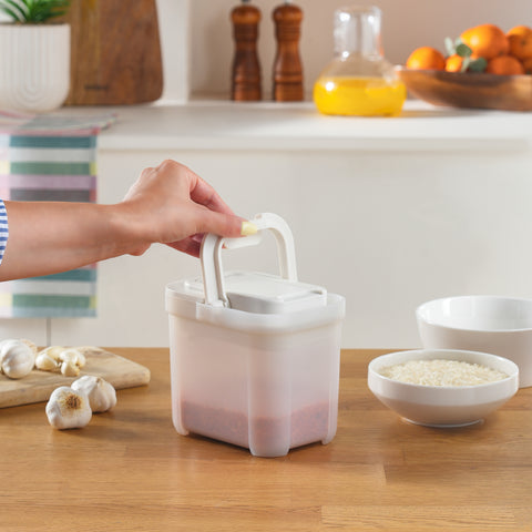 Karaca Spoonsafe Storage Container with Spoon, 1000ml, White