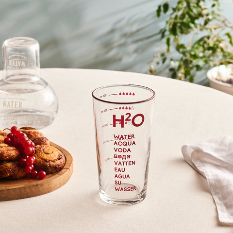 Karaca H20 Highball Glass, 570ml, Red