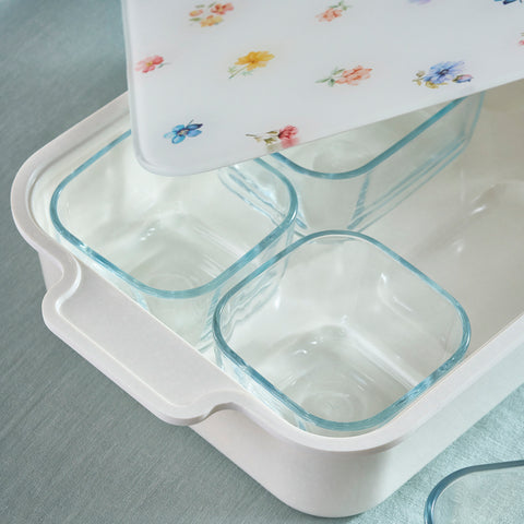 Karaca Fleur 8 Piece Breakfast Tableware Set, Multi