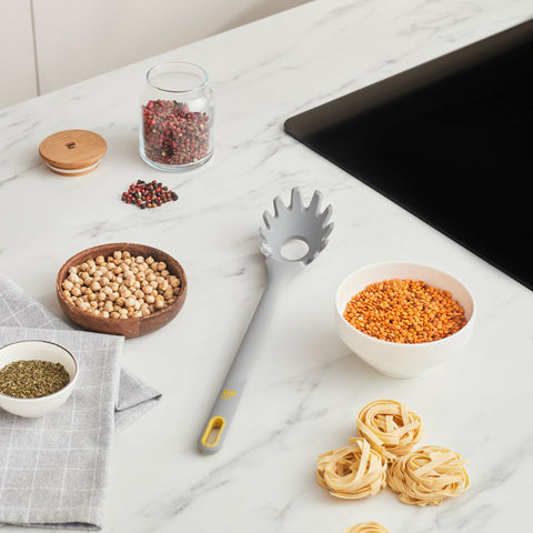 Karaca Silva Silicone Pasta Spoon, 33cm, Grey
