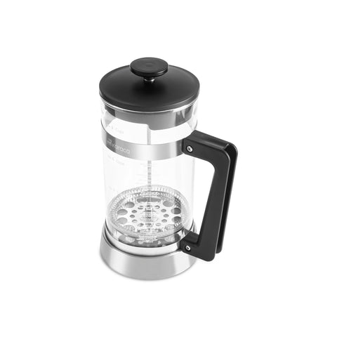 Karaca Cavira Borosilicate Glass French Press, 1000ml, Black Metal
