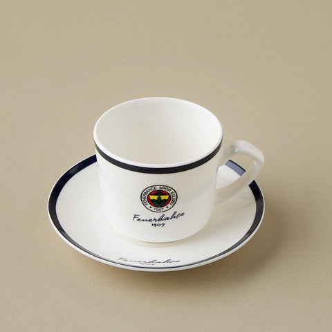 Karaca x Fenerbahçe 12-Piece Bone China Turkish Coffee Cup Set for 6 People, 80ml, Multi