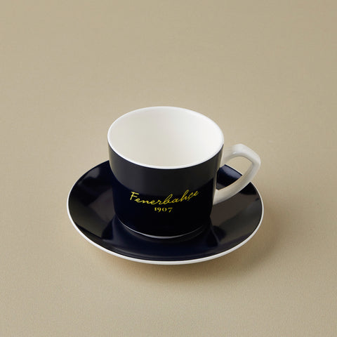 Karaca x Fenerbahçe 12-Piece Bone China Turkish Coffee Cup Set for 6 People, 80ml, Multi