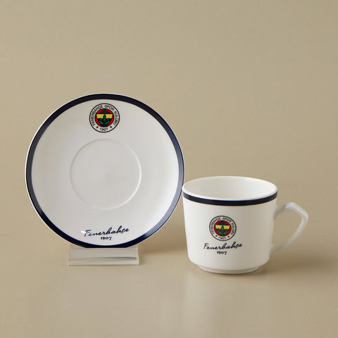 Karaca x Fenerbahçe 12-Piece Bone China Turkish Coffee Cup Set for 6 People, 80ml, Multi