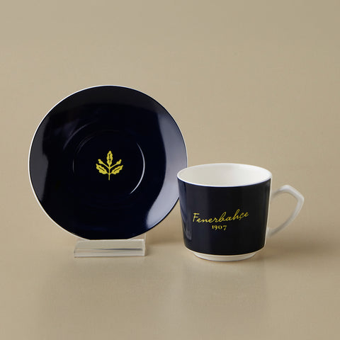 Karaca x Fenerbahçe 12-Piece Bone China Turkish Coffee Cup Set for 6 People, 80ml, Multi