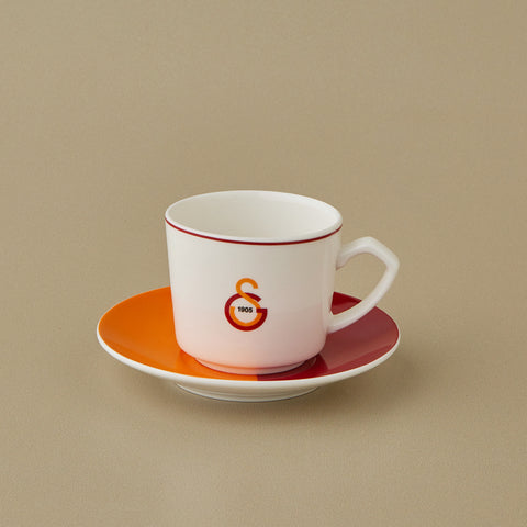 Karaca x Galatasaray 12-Piece Bone China Turkish Coffee Cup Set for 6 People, 80ml, Multi