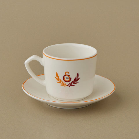 Karaca x Galatasaray 12-Piece Bone China Turkish Coffee Cup Set for 6 People, 80ml, Multi