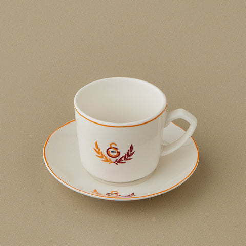 Karaca x Galatasaray 12-Piece Bone China Turkish Coffee Cup Set for 6 People, 80ml, Multi