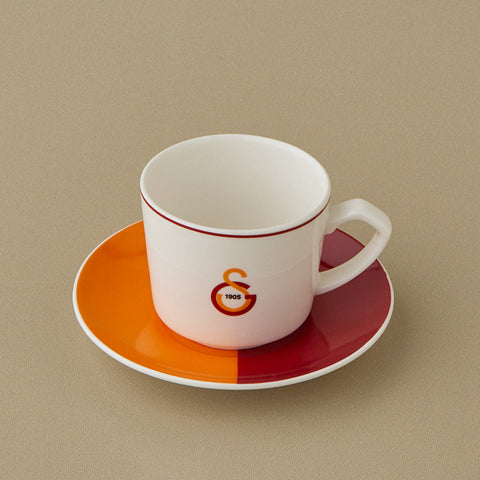 Karaca x Galatasaray 12-Piece Bone China Turkish Coffee Cup Set for 6 People, 80ml, Multi