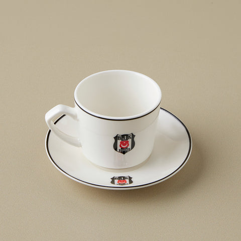 Karaca x Beşiktaş 12-Piece Bone China Turkish Coffee Cup Set for 6 People, 80ml, Multi