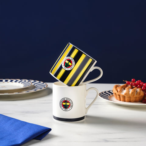 Karaca x Fenerbahçe 2-Piece Bone China Tea Cup Set for 2 People, 230ml, Multi