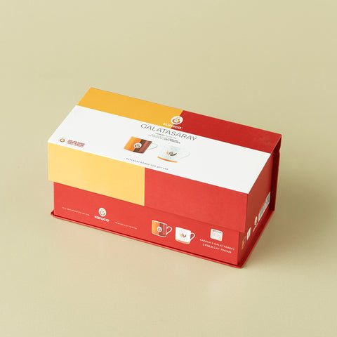 Karaca x Galatasaray 2-Piece Bone China Tea Cup Set for 2 People, 230ml, Multi