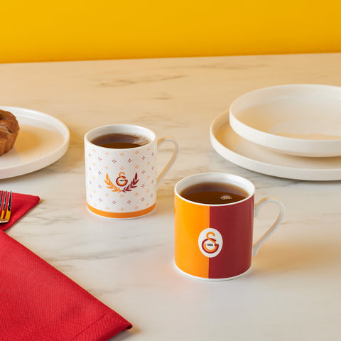 Karaca x Galatasaray 2-Piece Bone China Tea Cup Set for 2 People, 230ml, Multi