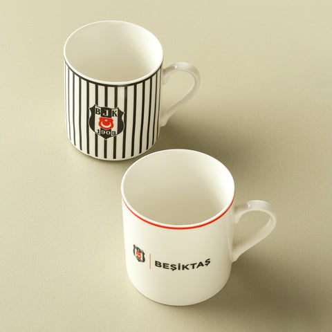 Karaca x Beşiktaş 2-Piece Bone China Tea Cup Set for 2 People, 230ml, Multi