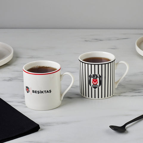 Karaca x Beşiktaş 2-Piece Bone China Tea Cup Set for 2 People, 230ml, Multi