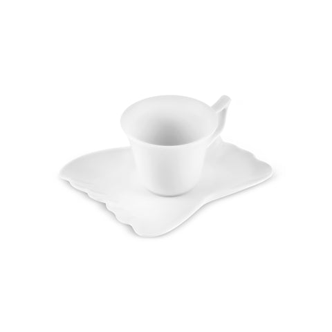 Karaca Stream Bone China Pieris 34-Piece Serveware Set for 6 People, White