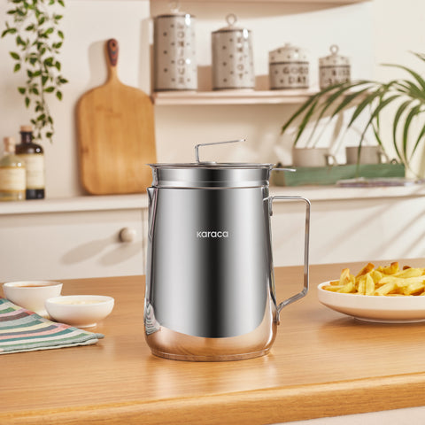Karaca Minifry Stainless Steel Deep Frying Pot, 2L, Silver