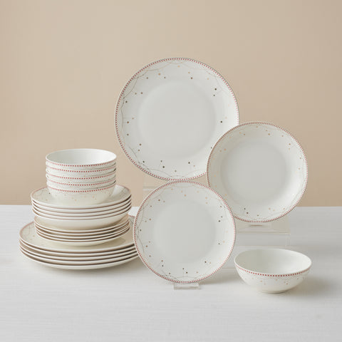 Karaca Elegance Bone China Festival 24-Piece Dinner Set for 6 People, Multi