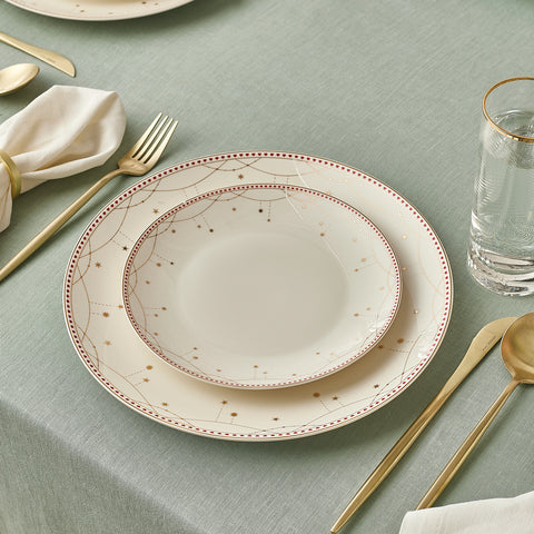 Karaca Elegance Bone China Festival 24-Piece Dinner Set for 6 People, Multi