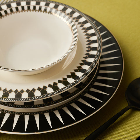 Karaca Elegance Bone China Helsinki 24-Piece Dinner Set for 6 People, Multi