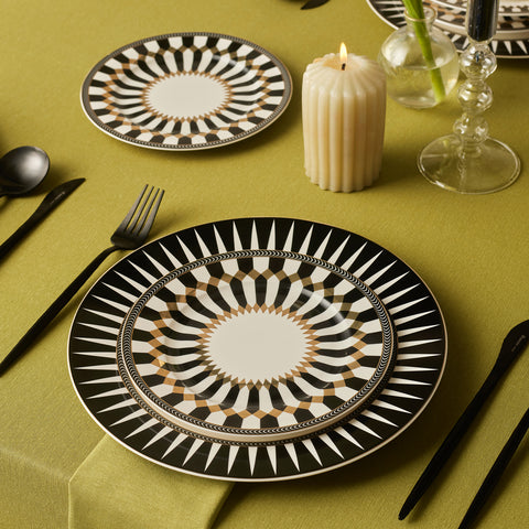Karaca Elegance Bone China Helsinki 24-Piece Dinner Set for 6 People, Multi