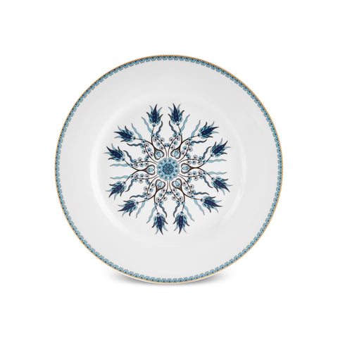 Karaca Forever Bone China Iznik 24-Piece Dinner Set for 6 People, Multi