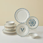 Karaca Forever Bone China Iznik 24-Piece Dinner Set for 6 People, Multi