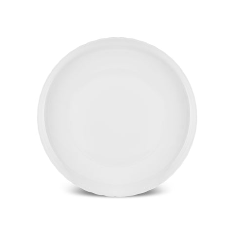 Karaca Stream Bone China Pumpkin 24-Piece Dinner Set for 6 People, White