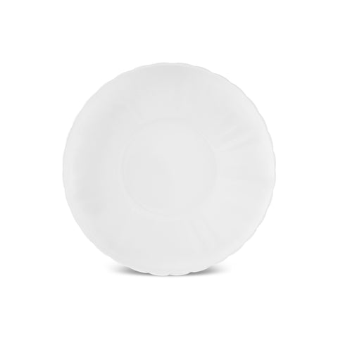 Karaca Stream Bone China Pumpkin 24-Piece Dinner Set for 6 People, White