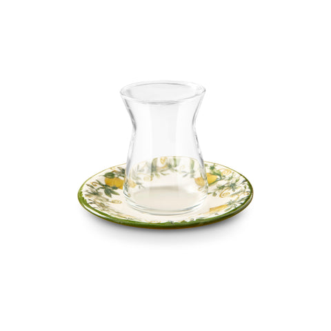 Karaca Limonelle 32-Piece Stoneware Serveware Set for 6 People, Yellow