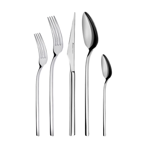 Karaca Sedir 40-Piece Stainless Steel Cutlery Set for 8 People, Silver