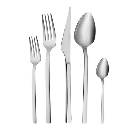 Karaca Sedir 40-Piece Stainless Steel Cutlery Set for 8 People, Silver