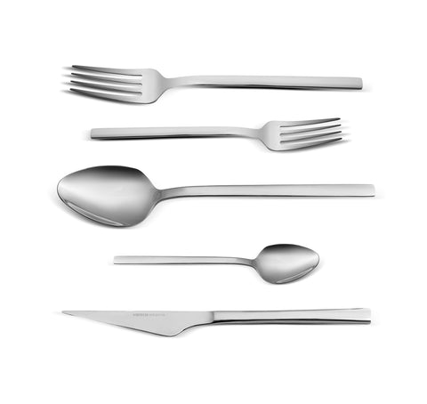 Karaca Sedir 40-Piece Stainless Steel Cutlery Set for 8 People, Silver