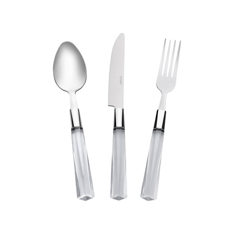 Emsan Mirella 24-Piece Cutlery Set for 6 People, Clear