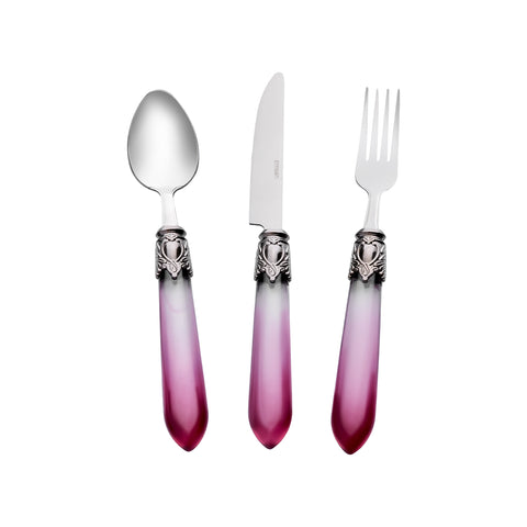 Emsan Celina 24-Piece Cutlery Set for 6 People, Burgundy