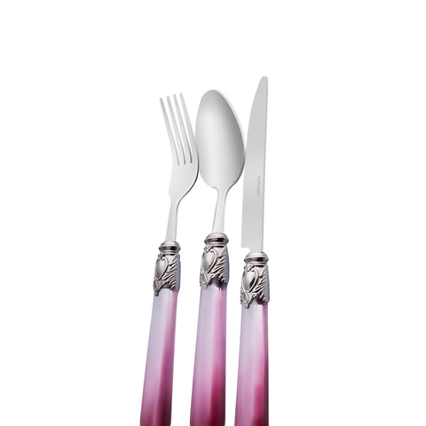 Emsan Celina 24-Piece Cutlery Set for 6 People, Burgundy
