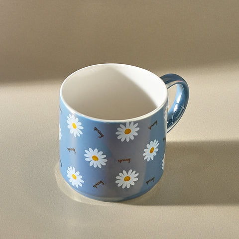 Karaca Daisy Lustre Porcelain Mug, 420ml, Navy