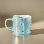 Karaca Daisy Lustre Porcelain Mug, 420ml, Blue