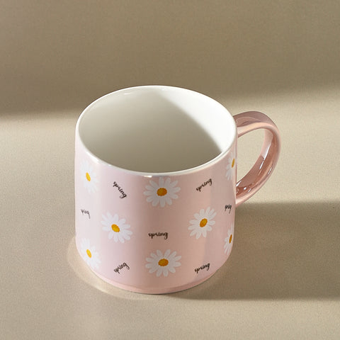 Karaca Daisy Lustre Porcelain Mug, 420ml, Pink