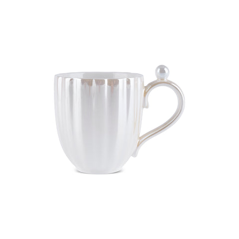 Karaca Shell Lustre Porcelain Mug, 380ml, White