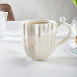 Karaca Shell Lustre Porcelain Mug, 380ml, White